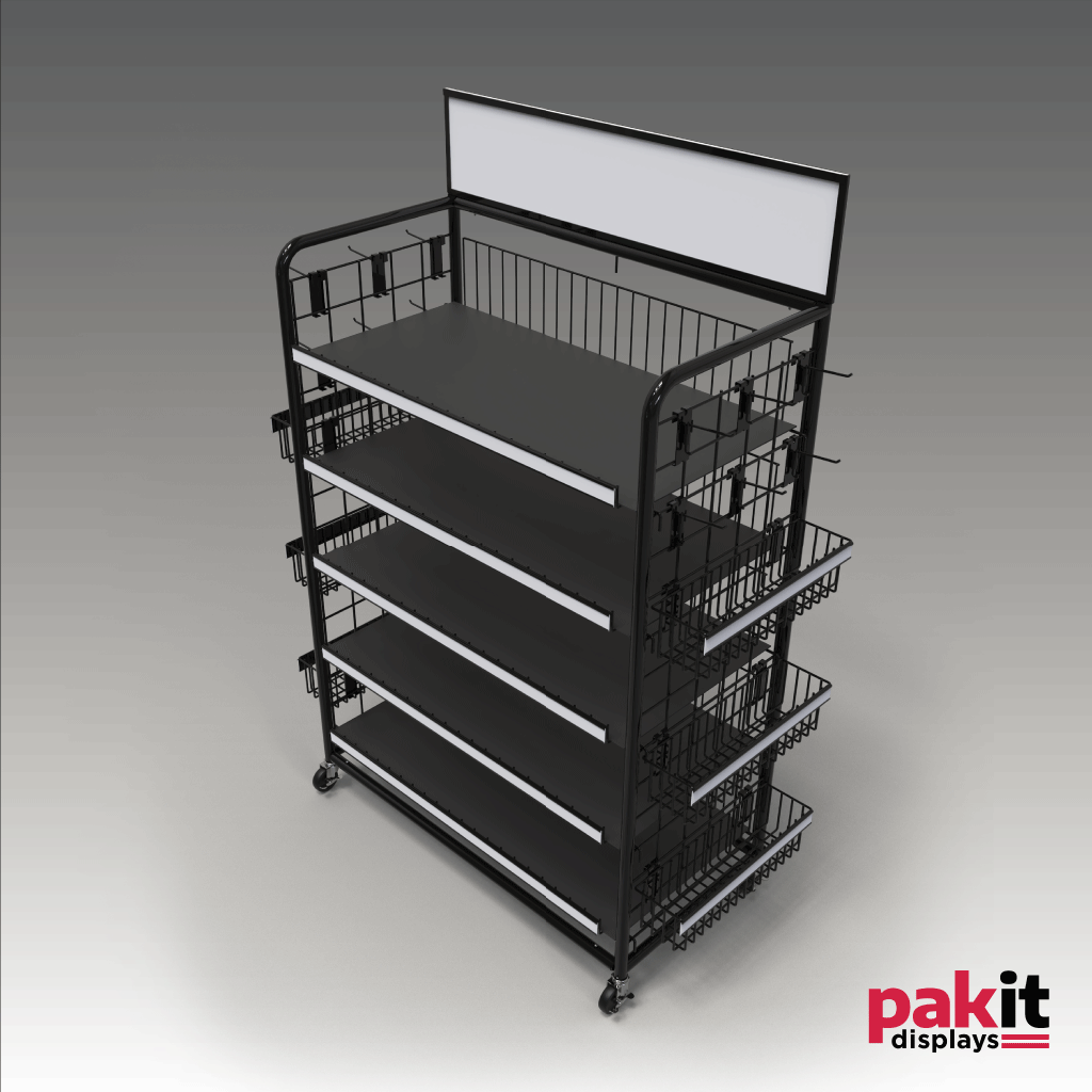 ROLLING CLEARANCE RACK 1 PER CARTON BLACK