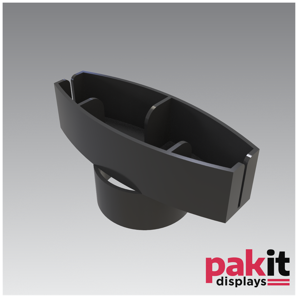 SIGN HOLDER FOR 1" POLE-BK 1 PER CARTON BLACK PLASTIC