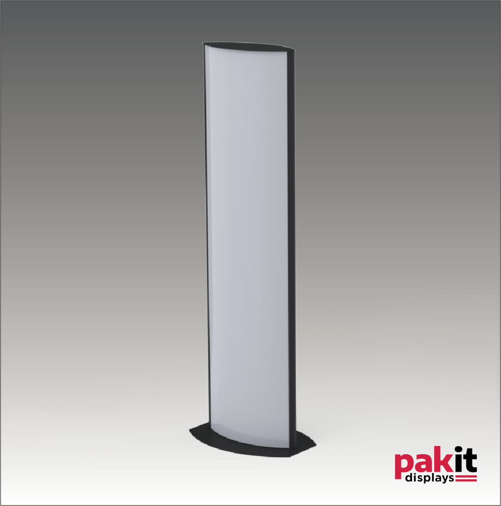 TWO SIDED GRAPHICS TOWER STANCHION 1 PER CARTON BLACK TEXTURED POWDER COAT