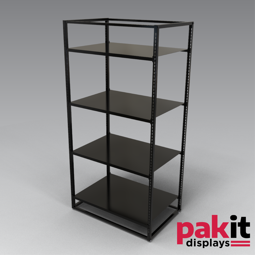 HW Rack 1 Per Carton Semi Gloss Traffic Black Ral9017 Powder Coat