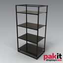 HW Rack 1 Per Carton Semi Gloss Traffic Black Ral9017 Powder Coat
