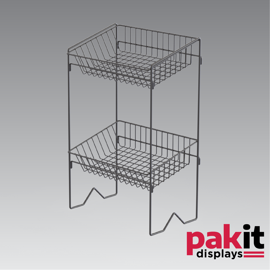 [20210268-02CN] 2 TIER BAKERY 1 PER CARTON RAL 7039 QUARTZ GRAY