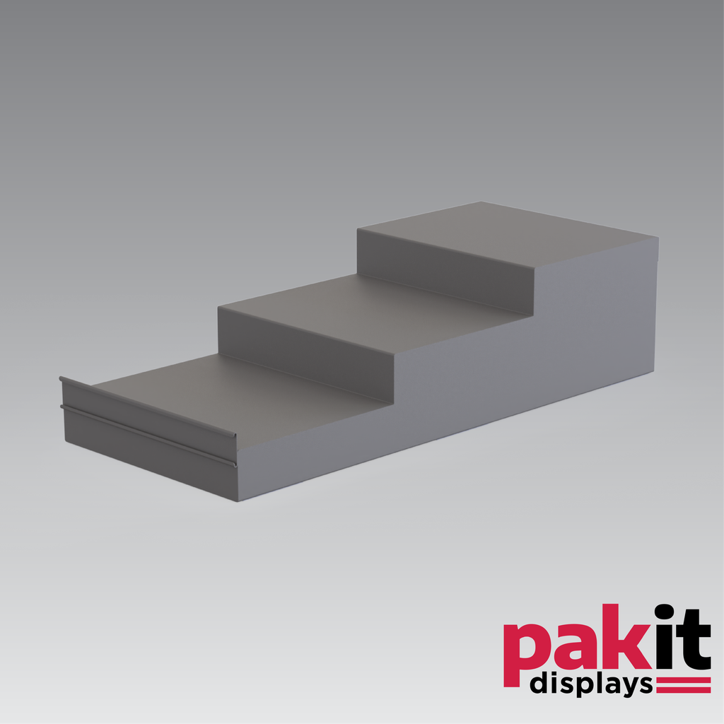 [20210046US] 3 STEP COOLER MERCHANDISER 1 PER CARTON GRAY POWDER RAL 7037